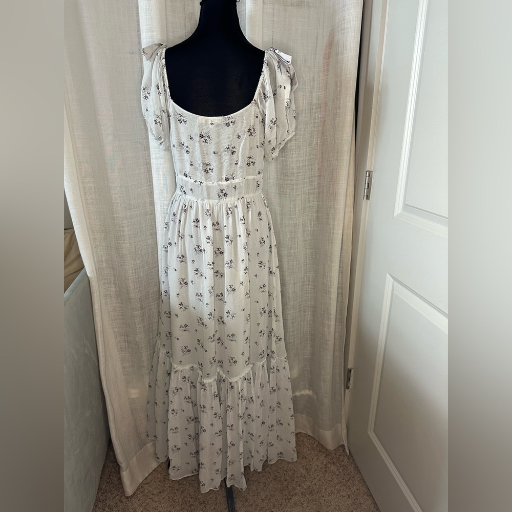 LOVESHACKFANCY lavender purple floral peasant dress size 2 - Picture 5 of 9